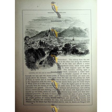 Lausanne & Lake Geneva, Switzerland, Book Illustration (Print), c1890