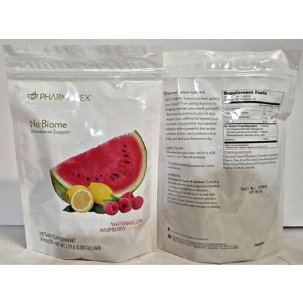 Nu Skin Nuskin Pharmanex Nu Biome Microbiome Support 30 Packets Bundle 2.43oz