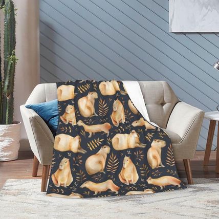 Capybaras Throw Blanket Soft Cozy Plush Warm Fleece Blanket for Sofa Couch Bed 8