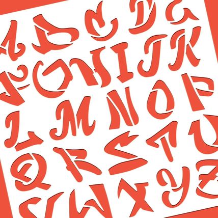 BENECREAT Graffiti Letters Stencil 12X12", Street Graffiti Uppercase Alphabet Re