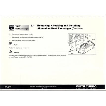 Voith Retarder 133 Aftersales Service Manual Training CBTD9801 53264110 PDF