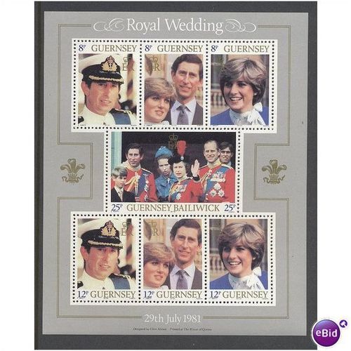 1981 Royal Wedding Mini Sheet 239.Unmounted Mint.Oct11.guernsey