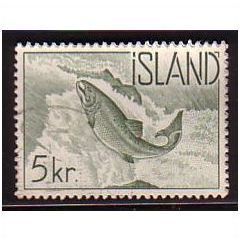 1959 Iceland - Salmon 5kr - used Scott #322