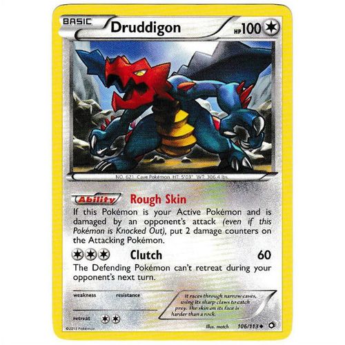 Pokemon B&W Legendary Treasures - #106/113 - Druddigon