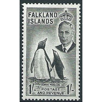 Falkland Islands 1952 SG180 1/- Black Mounted Mint .. ..