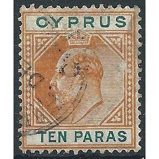 Cyprus 1906 SG61 10pa Orange-Green Fine Used .. ..