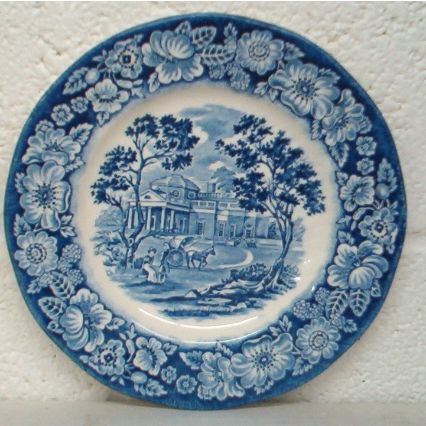 LIBERTY BLUE ' MONTICELLO ' 5 7/8 " Plate