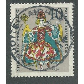 BERLIN -1970 10pf +5 'HUMANITARIAN RELEIF FUNDS' FINE USED (EBID44-753)