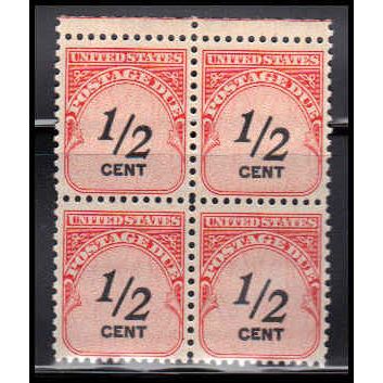 J88 1/2c Postage Due Fine MNH Blk/4 O7077