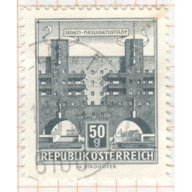 Austria 1957 - SG1298 - 50g grey - Heiligenstadt flats - used 5