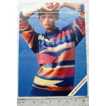 Vintage: Emu 3823 sweater, DK, 30-40 inch, 76-102 cm