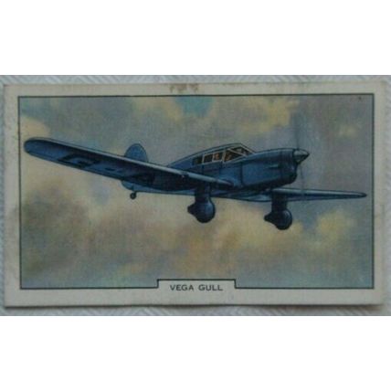 1939 Gallaher Aeroplanes card No. 46 Vega Gull