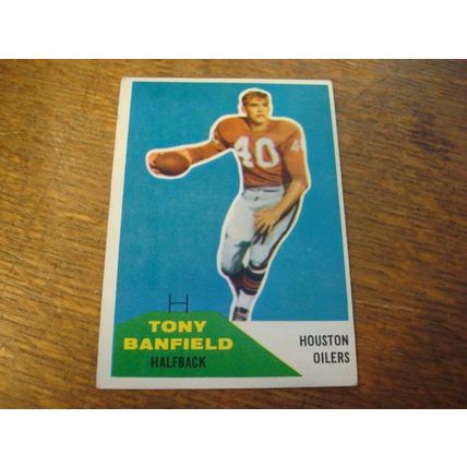 1960 Fleer, TONY BANFIELD Rc, #45, Houston Oilers