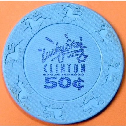 Lucky Star. 50¢ Casino Chip. Clinton, OK. Z46a.