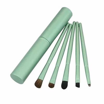 The Beautiful Traveler Makeup Brush Set in a compact Travel case[ Minty Fresh ]