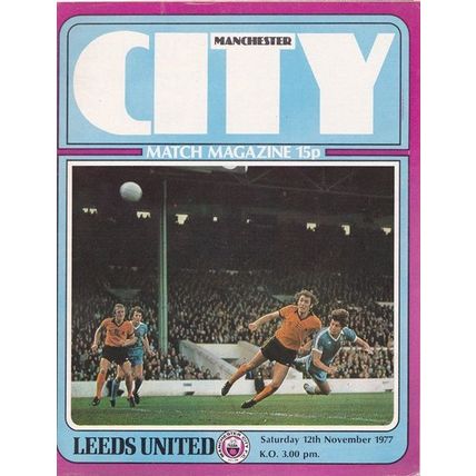 MANCHESTER CITY v LEEDS UNITED LEAGUE DIVISION ONE 1977/78