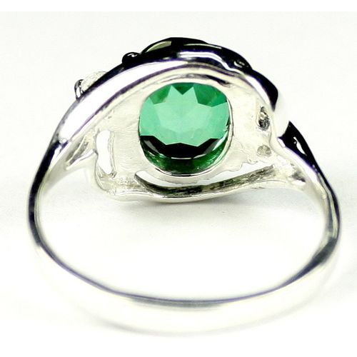 Russian Nanocrystal Emerald, 925 Sterling Silver Ladies Ring, SR021