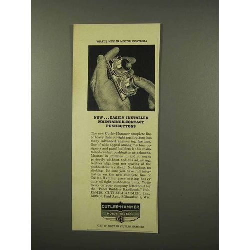 1956 Cutler-Hammer Maintained-Contact Pushbutton Ad