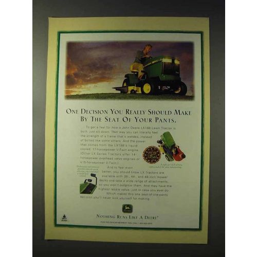1994 John Deere LX188 Lawn Tractor Ad - Seat of Pants