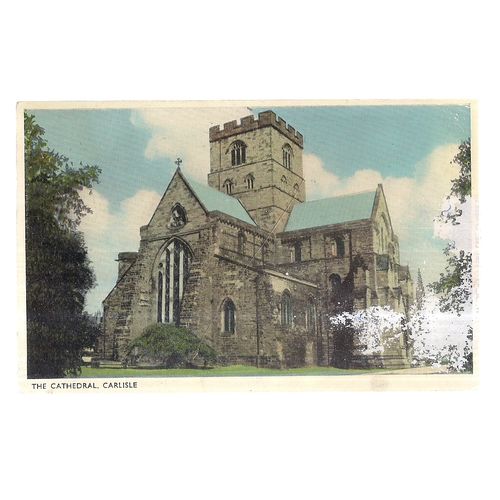 CARLISLE CATHEDRAL, CUMBRIA unused vintage postcard. by Dennis 1959 =