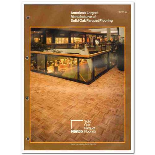TIBBALS FLOORING COMPANY 1982 Hartco solid oak parquet vintage catalog