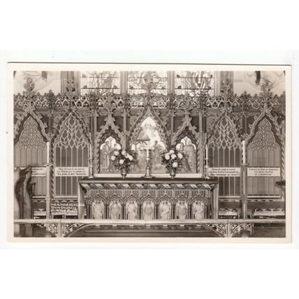 Altar & Reredos Town Church St Peter Port Guernsey RP Postcard Norman Grut