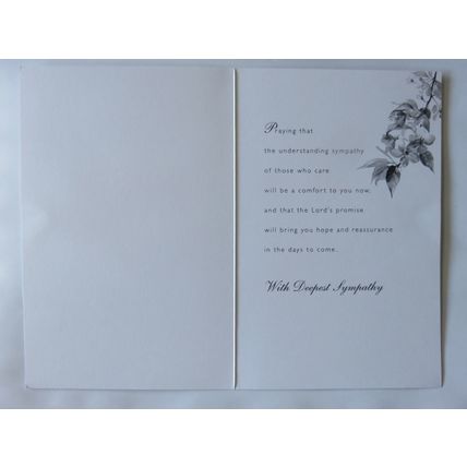 Sympathy White Dove Bird Flowers Portrait Card