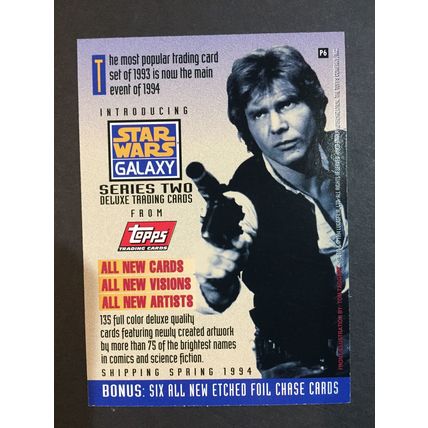 Star Wars Galaxy: Series 2 Trading Cards promo card P6 (Boba Fett), Topps 1994