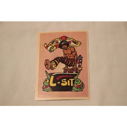 L-Sit 1976 Donruss Skateboard STICKER with Stickerback