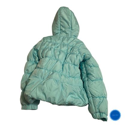 Weather Tamer Girls Small 7-8 Aqua Puffer Coat Jacket FauxFur Hood