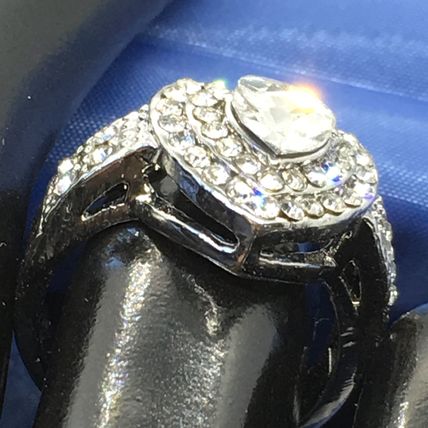 Ring Heart Shaped Fun Fashion Rhinestone #290 USA Seller