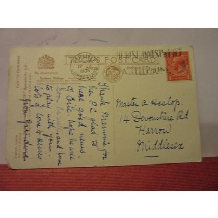 BOURNEMOUTH EXPRESS steam engine vintage postcard R. Tuck Oilette 1935 pm =