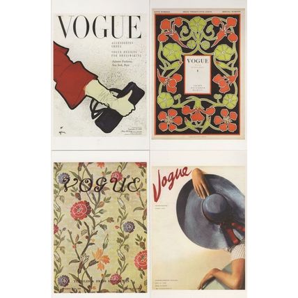 Vogue Vintage Magazine Tapestry Design Textiles 4x Postcard s