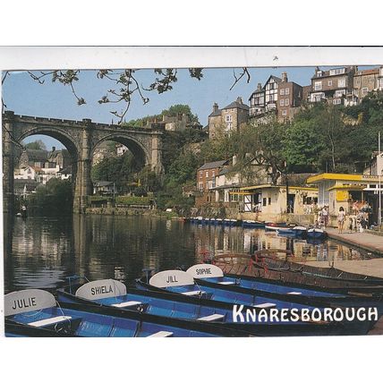 River Nidd Knaresborough Postcard posted 1999 VGC
