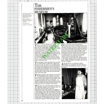 The Fishermen's Museum Hastings Sussex - 1986 Cutting