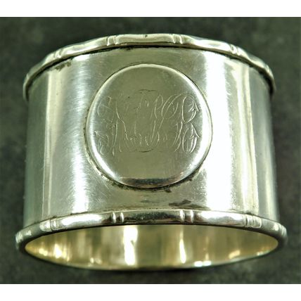 Antique Tuck Chang Chinese Hallmarked Solid Silver Serviette Napkin Ring