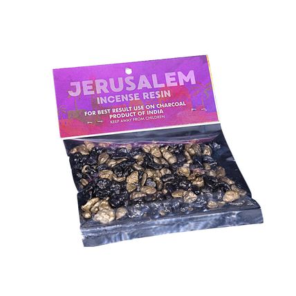 TWO PACK: Jerusalem Blend Resin Incense, Two 50 Gram Packs (About 3.5 Oz Total)