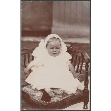 Baby in a Chair, c.1905-10 - RP Postcard