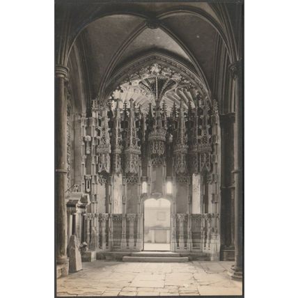 Bishop Alcock's Chapel, Ely Cathedral, Cambridgeshire, c.1920s - Tyndall RPPC