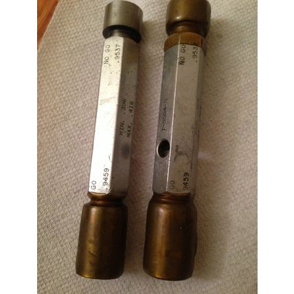 THE PIPE MACHINERY 9459,9537 INSPECTION GAGE GO NO GO PLUG GAGE .9459 .9537,AG