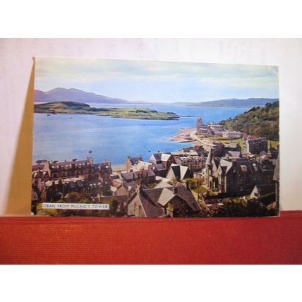 OBAN FROM McCAIG'S TOWER, used vintage postcard 1963 pm =