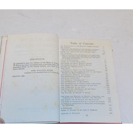 The Book of Common Prayer Published 1945 Hardcover Pocket Size
