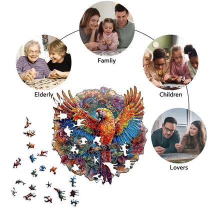 Hummingbird Wooden Puzzle 27 CM * 27 CM 180 PCs Animal jigsaw Puzzle Kids Adult