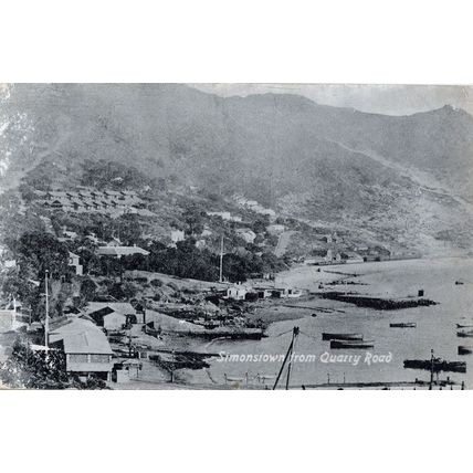 Simonstown from Quarry Road South Africa Old Postcard