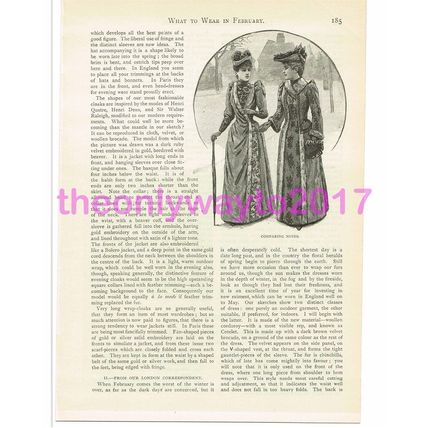 More Clothes for February, Victorian Ladies Fashion, Book Illustration, 1891