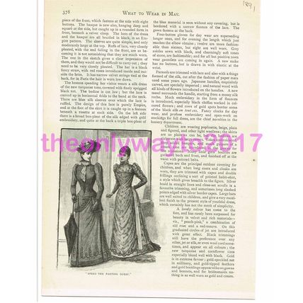 Clothes for May, Victorian Ladies Fashion, Book Illustration (Print), 1891