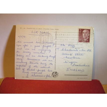 multiview, PUERTO DE LA CRUZ, TENERIFE, SPAIN used postcard 1973 pm =