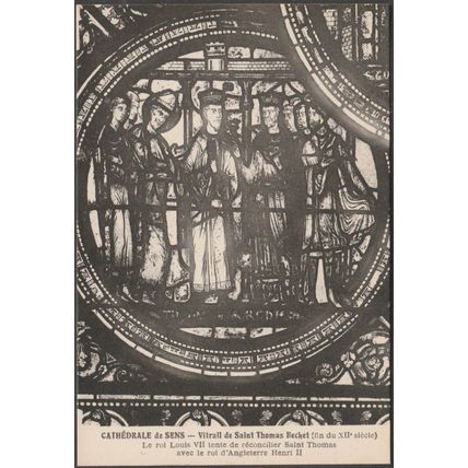 Vitrail de Saint Thomas Becket, Cathédrale de Sens, c.1910 - CPA