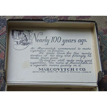 Vintage Marcovitch & Co cigarette box