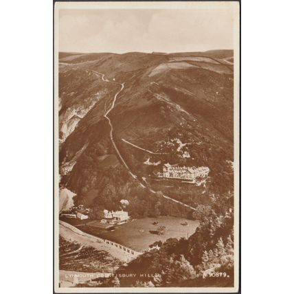Countisbury Hill, Lynmouth, Devon, 1954 - Valentine's RP Postcard